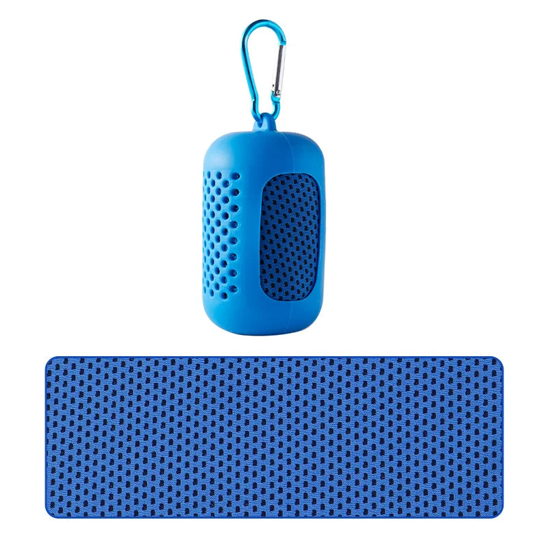 Serviette rafraîchissante portable avec étui en silicone
