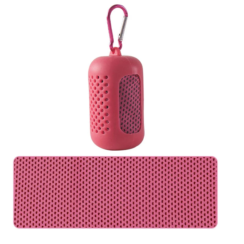 Serviette rafraîchissante portable avec étui en silicone