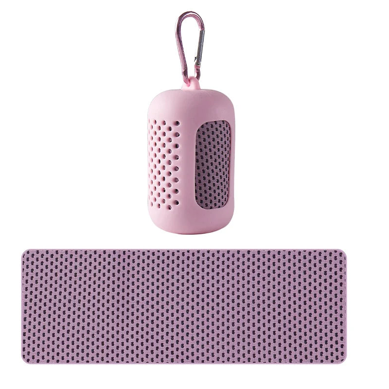 Serviette rafraîchissante portable avec étui en silicone